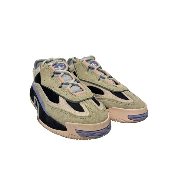 Adidas Women's NITEBALL GX8820 Suede Beige Purple Sneakers Shoes Size 6 - Picture 2 of 10
